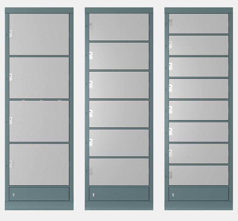 Fachanlage locker L Fachanlagen der Größe L mit 4, 6 und 8 Fächern