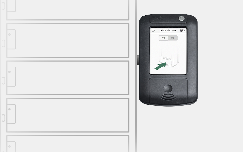 C6+ Terminal C6+ Terminal an einer Zeichnung eines lockers