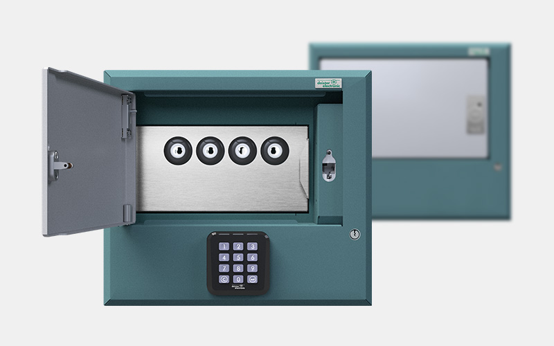 Kleine Schlüsselbox für vier Schlüssel zur Verwaltung von deister electronic