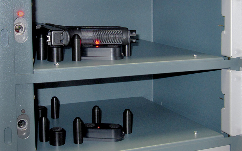 Signalisierung LED Status Waffenschrank LED im Waffenschrank signalisiert ob Fach leer oder belegt ist
